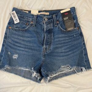 Levi's Distressed Blue Jean Shorts